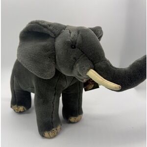 Discovery Channel Plush Realistic Toy Gray African Elephant Kingdom Stuffed VTG